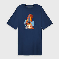 Женская футболка-платье Пуск ракеты