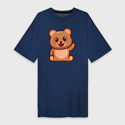 Женская футболка-платье Привет от медвежонка