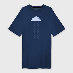 Женская футболка-платье Digital rain