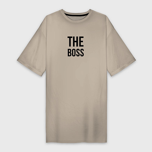 Женская футболка-платье The boss - Couple / Миндальный – фото 1