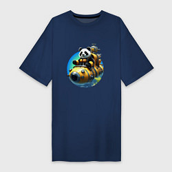 Женская футболка-платье Панда-подводник
