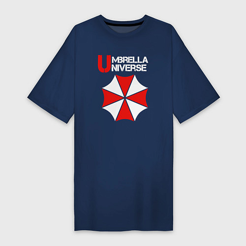 Женская футболка-платье Umbrella Niverse / Тёмно-синий – фото 1