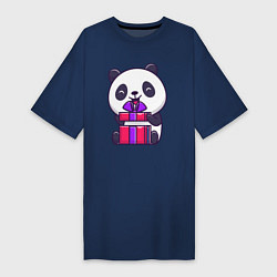 Женская футболка-платье Панда с подарком