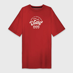 Футболка женская-платье 1999 год - выдержанный до совершенства, цвет: красный