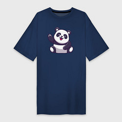Женская футболка-платье Привет от панды