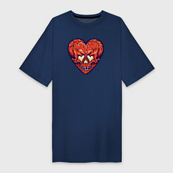 Женская футболка-платье Дьявольское сердце