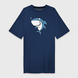 Женская футболка-платье Cute shark