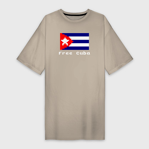 Женская футболка-платье Free Cuba / Миндальный – фото 1