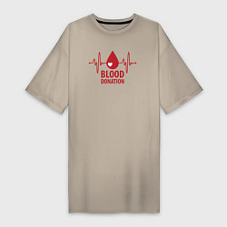 Женская футболка-платье Донорство крови