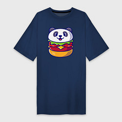 Женская футболка-платье Панда бургер