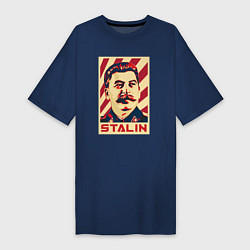 Женская футболка-платье Stalin face