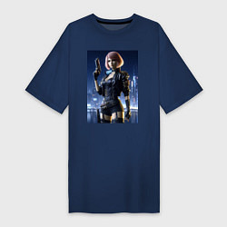 Женская футболка-платье Cyberpunk 2077 - ai art character