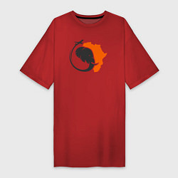 Женская футболка-платье Слон и Африка