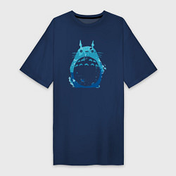 Женская футболка-платье Blue Totoro