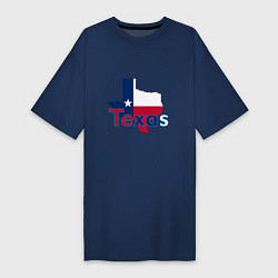 Футболка женская-платье Texas, цвет: тёмно-синий