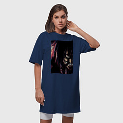 Футболка женская-платье Роджер Гол Д король пиратов, цвет: тёмно-синий — фото 2