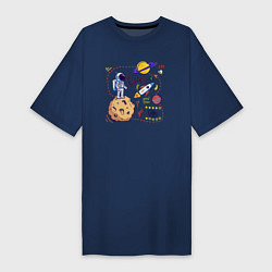 Женская футболка-платье Путь космонавта