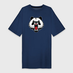 Женская футболка-платье Сердитая панда