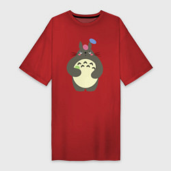 Футболка женская-платье Totoro game, цвет: красный