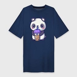 Женская футболка-платье Panda drink
