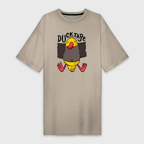 Женская футболка-платье Duck tape / Миндальный – фото 1
