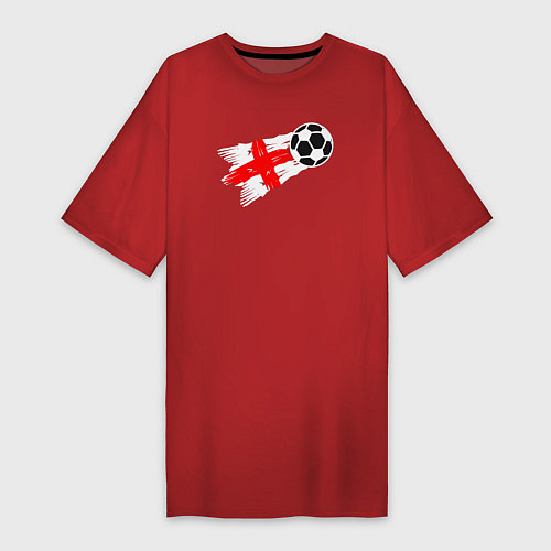 Женская футболка-платье Футбол Англии / Красный – фото 1