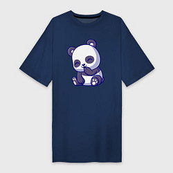 Женская футболка-платье Смеющаяся панда