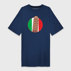 Женская футболка-платье Пизанская башня
