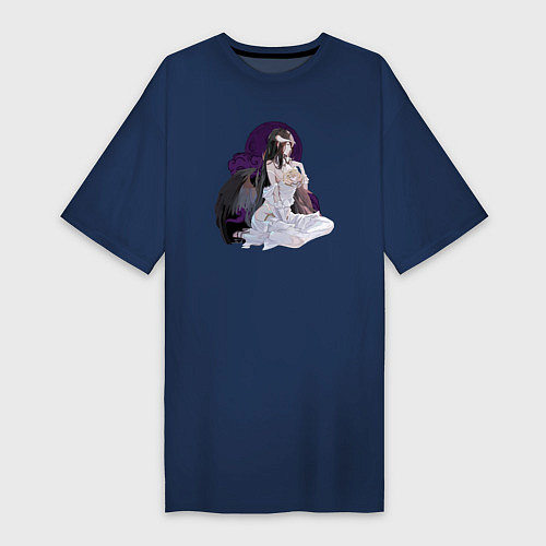 Женская футболка-платье Повелитель Альбедо / Тёмно-синий – фото 1