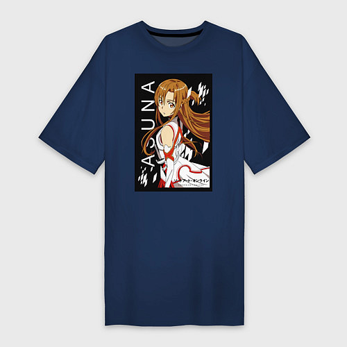 Женская футболка-платье Асуна Юки мечник / Тёмно-синий – фото 1