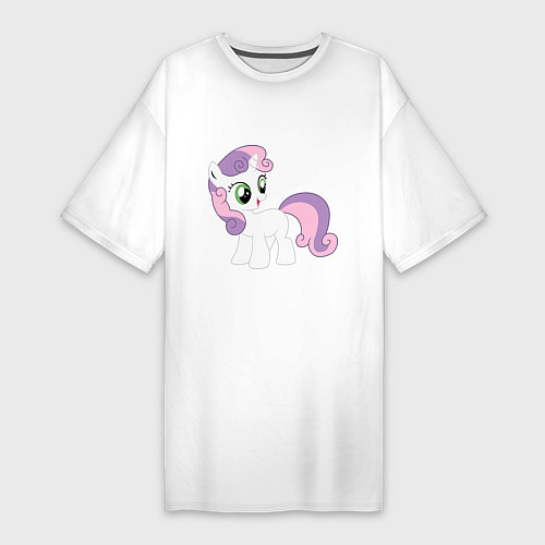 Женская футболка-платье Пони Крошка Бель / Белый – фото 1