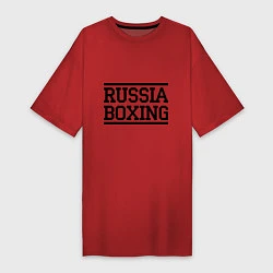 Женская футболка-платье Russia boxing