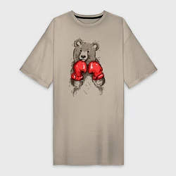 Женская футболка-платье Bear Boxing