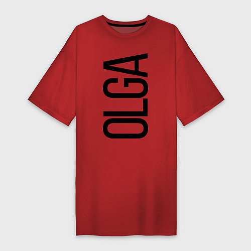 Женская футболка-платье Ольга / Красный – фото 1