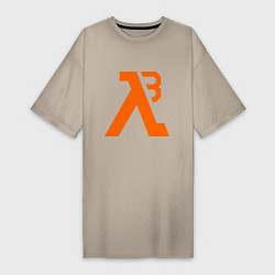 Футболка женская-платье Half-Life 3: Orange, цвет: миндальный