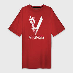 Футболка женская-платье Vikings, цвет: красный