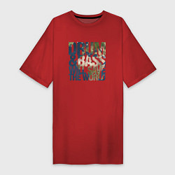 Женская футболка-платье Drum & Bass: The World