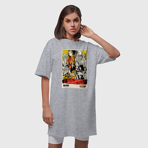 Женская футболка-платье Kill Bill Stories / Меланж – фото 3