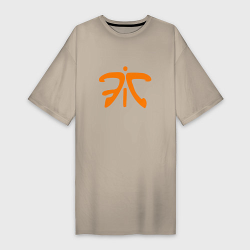 Женская футболка-платье Fnatic Logo / Миндальный – фото 1