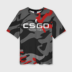 Женская футболка оверсайз CS:GO Blood Tiger