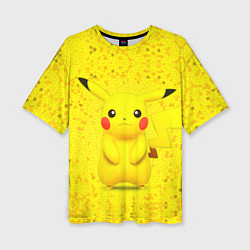 Женская футболка оверсайз Pikachu