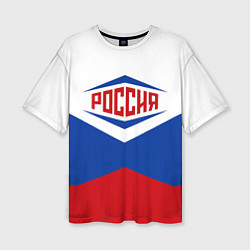 Футболка оверсайз женская Россия 2016, цвет: 3D-принт
