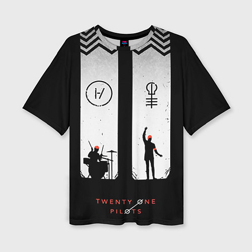 Женская футболка оверсайз Twenty One Pilots: Lines / 3D-принт – фото 1