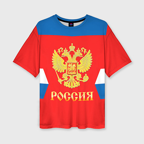 Женская футболка оверсайз Сборная РФ: #8 OVECHKIN / 3D-принт – фото 1