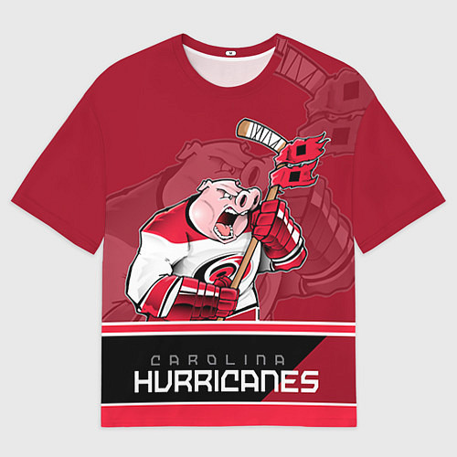 Женская футболка оверсайз Carolina Hurricanes / 3D-принт – фото 1