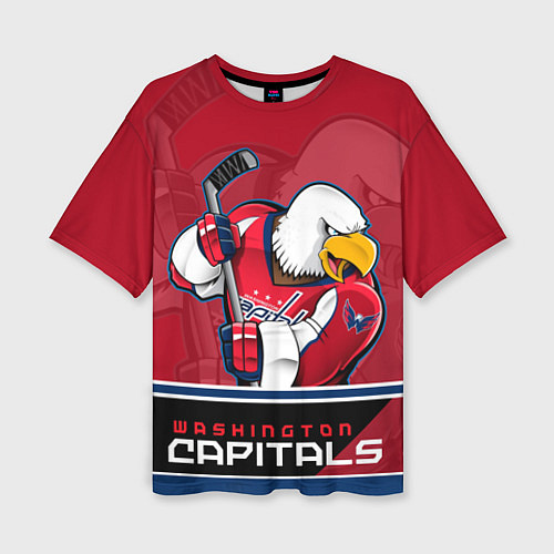 Женская футболка оверсайз Washington Capitals / 3D-принт – фото 1