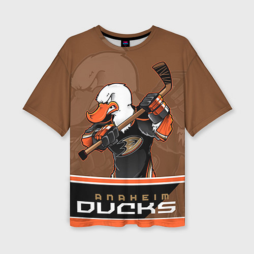 Женская футболка оверсайз Anaheim Ducks / 3D-принт – фото 1