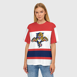 Футболка оверсайз женская Florida Panthers, цвет: 3D-принт — фото 2