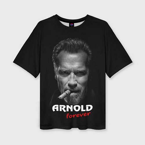 Женская футболка оверсайз Arnold forever / 3D-принт – фото 1