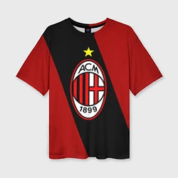 Женская футболка оверсайз Milan FC: Red Collection